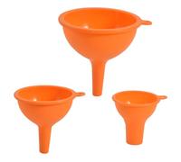 MOLUCKFU 3 Pièces Entonnoir en Silicone Orange Transfert de Liquides Large Gamme D'utilisations, Ensemble, Outil Cuisine Pratique et Polyvalent Couleur Aléatoire