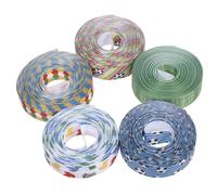 MOLUCKFU 5 Pièces Ruban en Polyester Thème Football Réutilisable et Facile à Utiliser pour Décoration de Fête et Emballage Présent Sportif