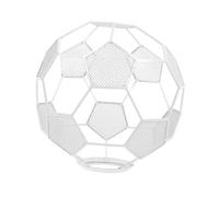 MOLUCKFU Abat-jour de Football en Métal Galvanisé Blanc, Abat-jour en Cage Métallique Vintage, Luminaire Suspendu Industriel pour Salon et Bar, Éclairage Décoratif