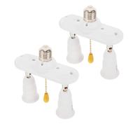 MOLUCKFU Adaptateur Douille Lampe E26 E27, Interrupteur à Tirette, Conversion Rapide de Douille, Base Filetée Standard E26 E27, Lot de 2 pour Support de Lampe et Salon