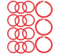 MOLUCKFU Anneaux de Reliure Plastique Rouge 100pcs, Anneaux pour Cartes Mémoire, Faciles à Ouvrir et Fermés Solidement, pour Agendas et Porte-Échantillons