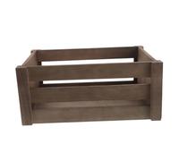 MOLUCKFU Boîte de Rangement pour Disques Vinyles Vintage, Boîte de Rangement pour Albums Rétro en Bois, 35x25x15cm, Portable, Accès Facile, pour Album et CD, Présentation à Domicile