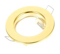 MOLUCKFU Cadre De Montage Encastrable Pour Spot GU10 Et MR16, Support De Plafonnier Rond En Fer Finition Dorée, Support De Spot De Plafond Avec Ressorts Pour Mini Spot LED Encastré