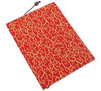MOLUCKFU Couverture de Livre en Tissu Rouge Protection Vie Privée, Étui Ajustable pour Carnet A5, Bus Parc