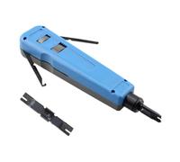 MOLUCKFU Kit de Punchdown Manuel 110/88 avec Lames 66, Poignée | Compartiment de Rangement pour Lames, Corps Verrouillable, Plastique et Acier, Outil de Poinçonnage pour Réseau