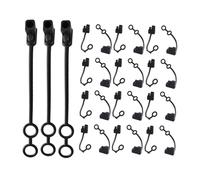 MOLUCKFU Lot de 15 Housses Étanches et Anti-poussière en Pvc Noir pour Prises Sae, Couverture Imperméable pour Câbles Solaires et Rallonges Électriques