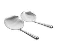 MOLUCKFU Louche Alimentaire Portable 2Pcs en Acier Inoxydable Cuillères à Riz Pratiques pour Service de Tofu et Plats Chauds