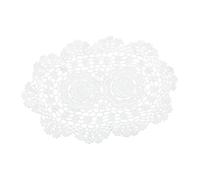 MOLUCKFU Napperon Dentelle Crochet Coton Tapis de Table Décoratif Blanc Protège Surface et Réduit Bruit pour Décoration Maison et Pique-