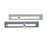 MOLUCKFU Outil de Dessin 2pcs Regle Geometrique en Plastique, Compas Droit Règle pour Étudiants et Enseignants, pour Mesure et Design Précis