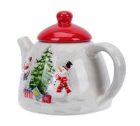 MOLUCKFU Pichet Céramique Nordique Créatif de Noël Capacité Spacieuse Bouilloire pour Lait et Café Service Facile avec Poignée Ergonomique pour Repas et Fêtes