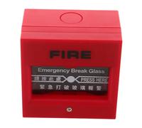 MOLUCKFU Point D’Appel Incendie Réarmable Alarme Incendie D’Urgence en Plastique Rouge Réinitialisation Facile Haute Sensibilité pour Système D’Alerte Domestique et Sécurité