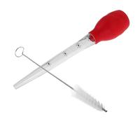 MOLUCKFU Poire à Sauce Silicone avec Brosse de Nettoyage Intégrée pour Dinde Pipette à Arroser Viande Ustensile de Cuisine Pratique pour Marinade et Cuisson Barbecue