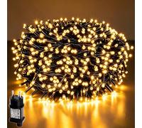 MOLVCE Guirlande Lumineuse Extérieure 30m 300LEDs Guirlande Lumineuse Sapin Noel Étanche, 8 Modes + minuterie + mémoire pour Décoration de Jardin, Cour, Maison, Noël, Mariage, blanc chaud