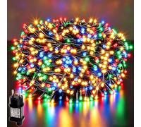 MOLVCE Guirlande Lumineuse Extérieure 60m 600LEDs Guirlande Lumineuse Sapin Noel Étanche, 8 Modes + minuterie + mémoire pour Décoration de Jardin, Cour, Maison, Noël, Mariage, multicolore