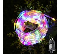 MOLVCE Guirlande Lumineuse Intérieur Extérieur avec Prise, 10M 100 LED Bande Lumineuse Colorée, 8 Modes Étanche Fée Lumières avec Minuterie, Fonction Mémoire pour Noël, Fête, Mariage