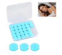 Molythrix 30 Pièces Boules Quies Silicone Réutilisables 32dB Anti-bruit | bleu Malléables et souples isolent eau & sons Protection Auditive Étanche pour Sommeil la Natation et le Voyage