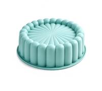 Molythrix Moule Gateau Silicone 20cm Moule Moule à Charlotte en Silicone Rond pour Muffins Cheesecake