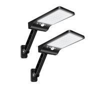 Moman Lampe Solaire Extérieur, Lumiere Solaire Exterieur Detecteur de Mouvement 56LED/2200mAh Applique Solaire 3 Modes IP65 Étanche avec Télécommande (Noir), Lampe-Solaire-Exterieur-Eclairage-Lumiere