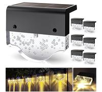 Moman Lampes Solaires d'Extérieur Jardin, 6 Pièces Eclairage Exterieur Solaire à LED Blanc Chaud 2 Modes IP55 Étanche pourc Clôture Terrasse Escaliers(YuanBao), Lampe-Solaire-Extérieur-LED-Lumiere