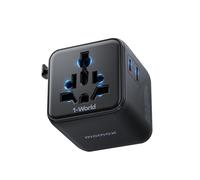 MOMAX Adaptateur Prise Universelle, Adaptateur Voyage avec 2CA, Adaptateur Universel de Voyage France vers Anglaise UK Irlande USA Canada Australie Chine Japon Thaïlande