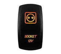 Momentané Bouton Interrupteur à bascule orange 12 V-24 V, étanche, 20 A, lumière ambre, pour voiture, bateau, VTT, camping-car, machine automatique