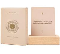Moments d'affirmation - 53 cartes d'affirmation positive pour femme avec présentoir, cartes inspirantes quotidiennes pour la pleine conscience, la motivation et les soins personnels, cadeau