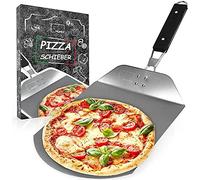 Momex pelle a pizza inox - Spatule Pizza pour le four & le grill- Pelle Pizza avec poignée pratique pour replier-Pelle à Pizza Aluminium est particulièrement de haute qualité