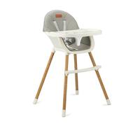 Momi Chaise de salle à manger REKI Bébé 3-en-1 évolutive, plateau réglable, harnais – Gris