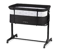 Momi REVO, lit bébé Multifonction, avec Hauteur réglable en 6 Positions de 72 à 82 cm, avec roulettes, Matelas Inclus, Sangles de Fixation, moustiquaire et Barre de Jouets