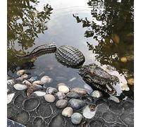 Momola Home Tête de crocodile flottante,Réaliste Tête D'alligator Leurre Jardin Animaux Sauvages Accessoires De Jardin Tête De Crocodile Décoration Étang Flotteur Décoration,80x14x12 cm