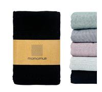 MOMOMUS Jeté Multiusage, Couvre Canapé 2-3 Places, 170 x 260 cm, Noir | plaid canapé grande taille pour 2-3 places, aussi en couvre-lit pour lits de 80-105 cm