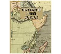 Mon Agenda De L'année 2021&2022: Agenda 24 Mois / Calendrier Mensuel 2 Ans /Planificateur Organisateur Mensuel Et Semainier /Format A4 / 204 Pages