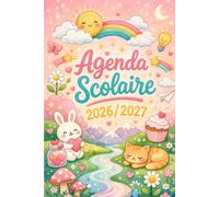 Mon Agenda Scolaire Kawaii 2026-2027: Une Page pour 2 Jours | Août 2026 à Juillet 2027 | Calendrier Annuel, Vacances Scolaires, Emploi du Temps, To Do & Contacts