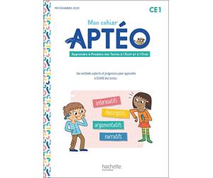 Mon cahier Aptéo CE1 - Cahier élève - Ed. 2022