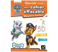 Mon Cahier Effaçable Pat'patrouille Moyenne Section - A Utiliser Avec Un Feutre Effaçable