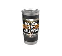 Mon chien est mon amoureux des chiens de Valentine Pug Street Graffiti Gobelet isotherme en acier inoxydable double paroi