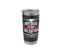 Mon chien est mon graffiti de rue du Yorkshire Terrier pour la Saint-Valentin Gobelet isotherme en acier inoxydable double paroi