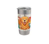 Mon chien pense que je suis toujours dans la cuisine Gobelet isotherme en acier inoxydable double paroi