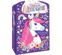 Mon coffret J'habille les licornes - Avec des stickers pailletés ! Des licornes silhouettées à habiller, un carnet créatif, des pochoirs Collectif (Illustration), Collectif (Auteur)