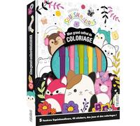 Mon grand coffret coloriage Squishmallows - 5 feutres Squishmallows, 45 stickers, des jeux et des coloriages !