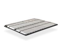 Mon Mobilier Design Ortho Sommier en Acier à Lattes avec Bande stabilisatrice Noir 180x200 cm sans Pieds