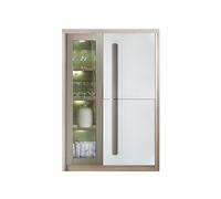 Mon Mobilier Design Roma Armoire vitrine 2 Portes battantes avec lumières LED 90x130 cm
