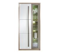 Mon mobilier design Armoire vitrine ROMA 3 portes battantes LED 90x194 cm