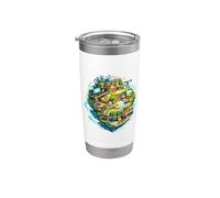 Mon petit monde plein de loisirs Gobelet isotherme en acier inoxydable double paroi