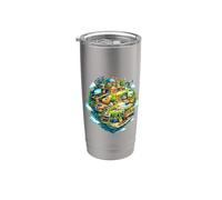 Mon petit monde plein de loisirs Gobelet isotherme en acier inoxydable double paroi