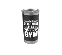 Mon plan de retraite est à la salle de sport Humour Gobelet isotherme en acier inoxydable double paroi