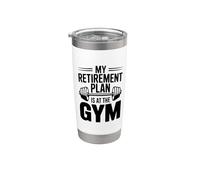 Mon plan de retraite est à la salle de sport Humour Gobelet isotherme en acier inoxydable double paroi