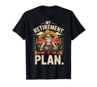 Mon Plan de Retraite Squelette Farmer Driver T-Shirt Graphique avec Valeur