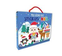 Mon P'tit Hemma - Mes décors avec stickers de Noël (Valisette) - 5 planches décors, 1 livre de colo, des stickers pailletés colorés brillants - - Carotte Et Compagnie - Hemma - Jeux livres objets