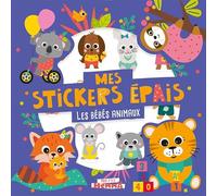 Mon P'tit Hemma - Pochette de stickers épais - Les bébés animaux - Dès 18 mois